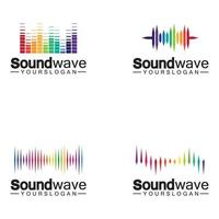 vector de logotipo y símbolo de onda de sonido