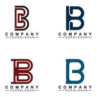 vector de logotipo de letra b, logotipo de empresa de letra b, diseño de logotipo b creativo único y moderno, icono de vector basado en inicial b mínimo.