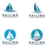 Sailing boat logo Template vector