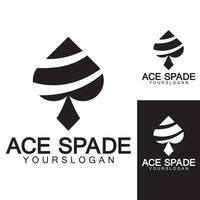 Ace of Spades icon logo design. Flat related icon for web and mobile applications. It can be used as - logo, pictogram, icon, infographic element. Illustration. vector