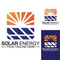 Solar Energy Logo Design Vector Template