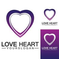 Love heart logo and symbol vector template