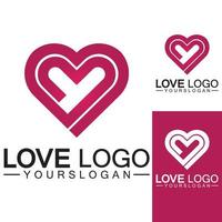 vector de diseño de logotipo de amor, vector de logotipo de corazón geométrico, concepto de logotipo de vector de amor lineal, vector de diseño de logotipo en forma de corazón