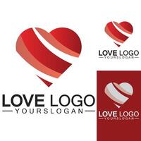 Love logo design,Heart shape logo design Vector