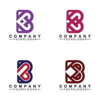 Initial letter B love heart logo design vector