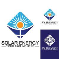 Solar Energy Logo Design Vector Template