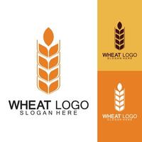 Agriculture Wheat logo template vector icon design