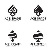 Ace of Spades icon logo design. Flat related icon for web and mobile applications. It can be used as - logo, pictogram, icon, infographic element. Illustration. vector