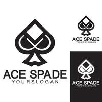 Ace of Spades icon logo design. Flat related icon for web and mobile applications. It can be used as - logo, pictogram, icon, infographic element. Illustration. vector