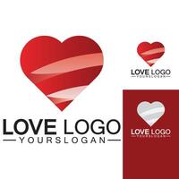 Love logo design,Heart shape logo design Vector