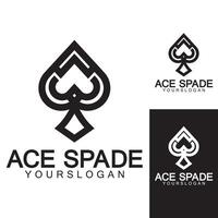 Ace of Spades icon logo design. Flat related icon for web and mobile applications. It can be used as - logo, pictogram, icon, infographic element. Illustration. vector