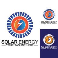 plantilla de vector de diseño de logotipo de energía solar