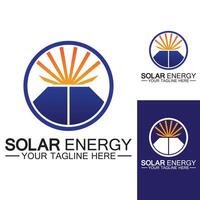 Solar Energy Logo Design Vector Template