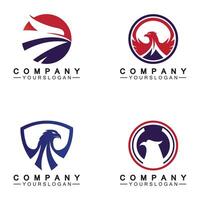 plantilla de vector de diseño de logotipo de icono de águila