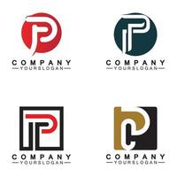 Letter P logo icon design vector, alphabet logo template vector