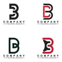 vector de logotipo de letra b, logotipo de empresa de letra b, diseño de logotipo b creativo único y moderno, icono de vector basado en inicial b mínimo.