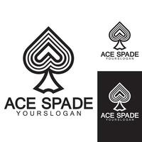 Ace of Spades icon logo design. Flat related icon for web and mobile applications. It can be used as - logo, pictogram, icon, infographic element. Illustration. vector