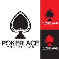 Poker Ace spade Logo Design for Casino Business, Gamble, Card Game, Speculate, etc-vector vector