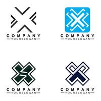 X Letter Logo Template vector icon illustration design