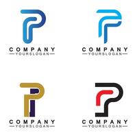 Letter P logo icon design vector, alphabet logo template vector