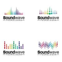 vector de logotipo y símbolo de onda de sonido