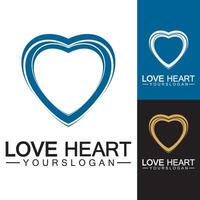 Love heart logo and symbol vector template