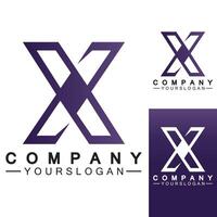 X Letter Logo Template vector design