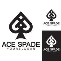 Ace of Spades icon logo design. Flat related icon for web and mobile applications. It can be used as - logo, pictogram, icon, infographic element. Illustration. vector