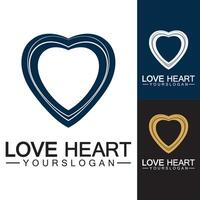 Love heart logo and symbol vector template