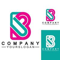 Initial letter B love heart logo design vector