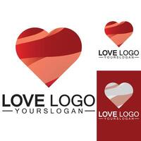 diseño de logotipo de amor, vector de diseño de logotipo de forma de corazón