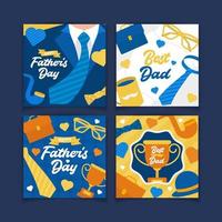 Happy Father's Day Card Template vector