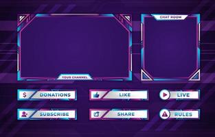 Gaming Streaming Banner Template Set vector