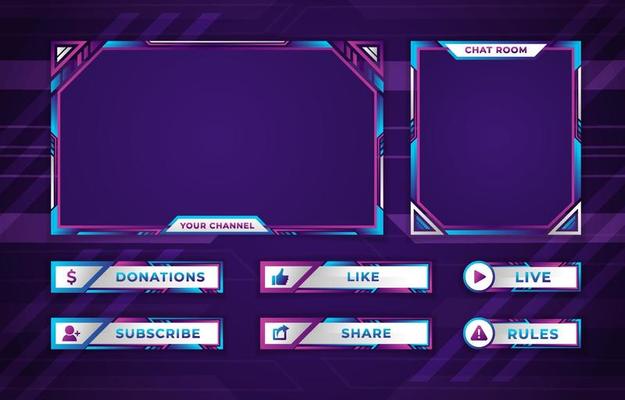 Gaming Streaming Banner Template Set