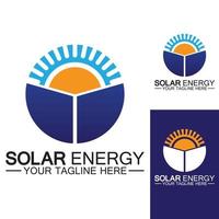 plantilla de vector de diseño de logotipo de energía solar