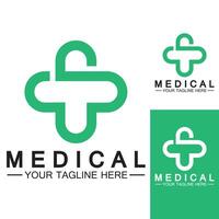 Medical Cross and Health Pharmacy Logo Vector Template