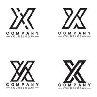 X Letter Logo Template vector icon