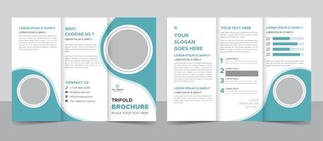 Corporate Modern And Professional Trifold Brochure Template. vector