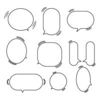 Set  speech bubbles on a white background, vector speaking or talk bubble