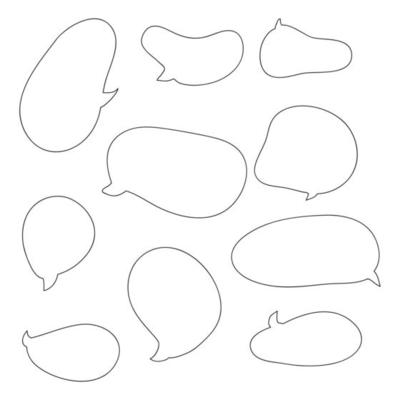 Set  speech bubbles on a white background, vector speaking or talk bubble