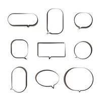 Set  speech bubbles on a white background, vector speaking or talk bubble