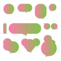 Set  speech bubbles on a white background, vector speaking or talk bubble