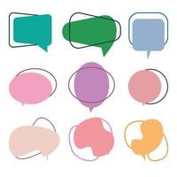 Set  speech bubbles on a white background, vector speaking or talk bubble