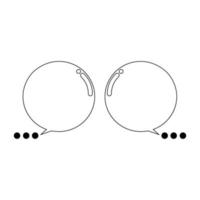 two bubble speech on white background use for conversation,vector vector