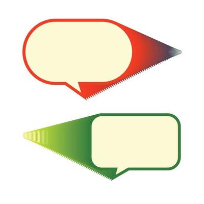 Set  speech bubbles on a white background, vector speaking or talk bubble