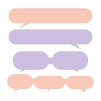 Set  speech bubbles on a white background, vector speaking or talk bubble