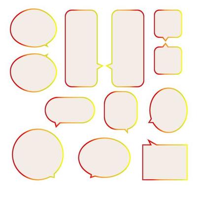 Set  speech bubbles on a white background, vector speaking or talk bubble