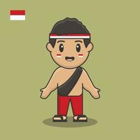 pancasila day independence day august flag cartoon indonesia