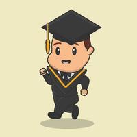 end of school vector graduation student university college character