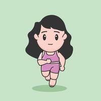 dibujos animados del día internacional del yoga ilustración mujer joven que estira el personaje del vector ejercicio matutino